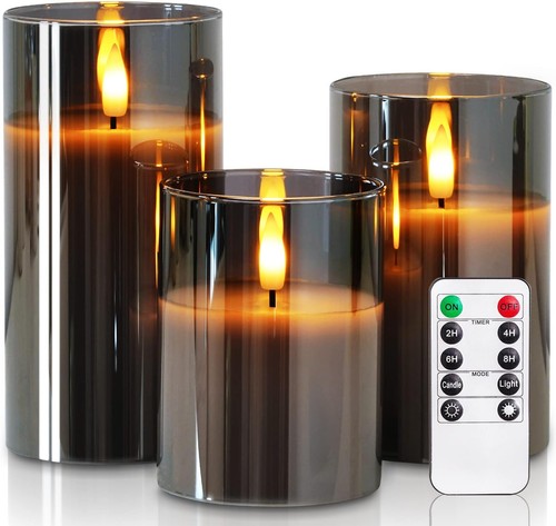 Flammenlose kerzen 3er set - flammenlose, 3er-set