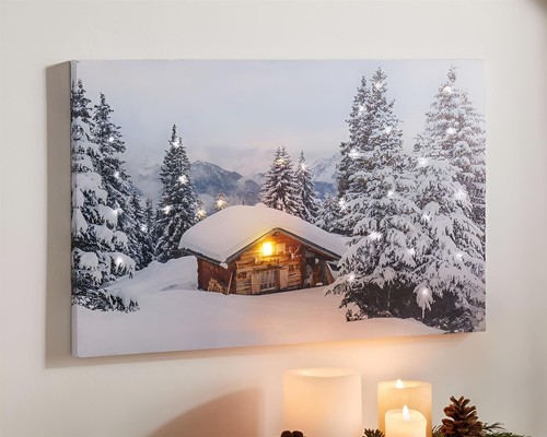 Led wandbild wintertraum - led, "wintertraum"