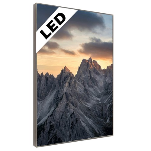 Led wandbild alpen - led,