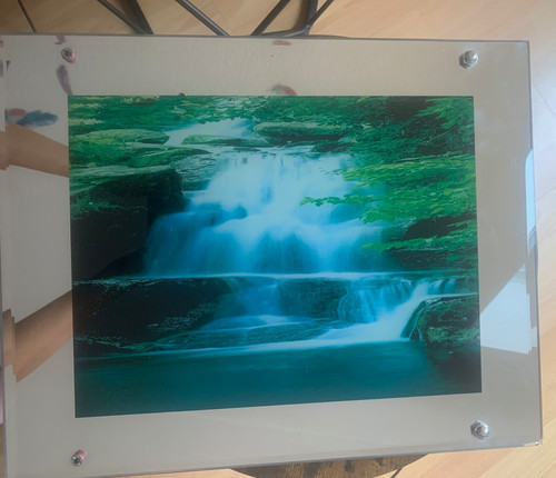 Wasserfallbild mit led - wasserfallbild,