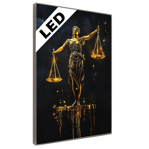 Led wandbild justizia - justizia, –