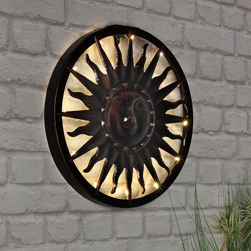 Solar led wanddeko sonne - solar,