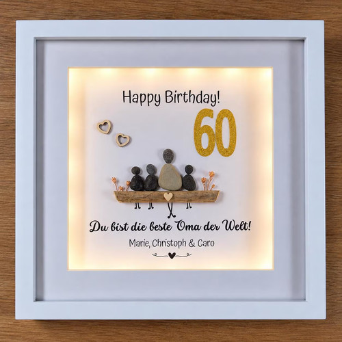 Steinbild geschenk oma - steinbild,