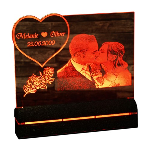 Acryl bild fotogravur led - acryl,