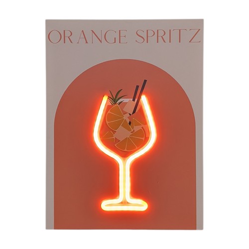 Led neon wandbild orange - led,