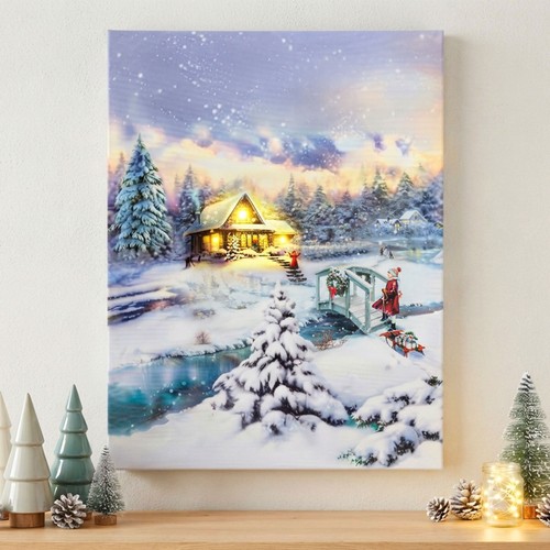 Winter dorf wand bild - dorf,