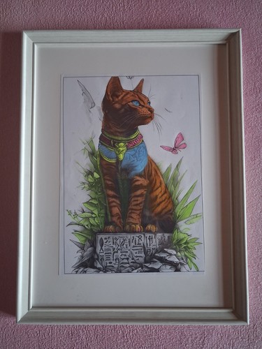 Cat with colored - , led