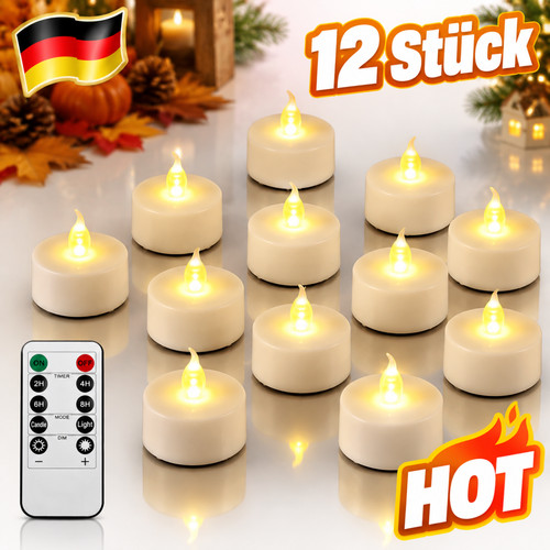 12er set led teelichter - set,