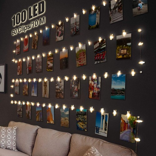100 led foto lichterkette - led,