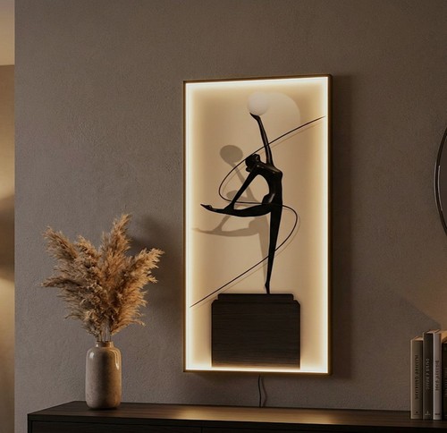 Led glas wandbild 100x50 - led,