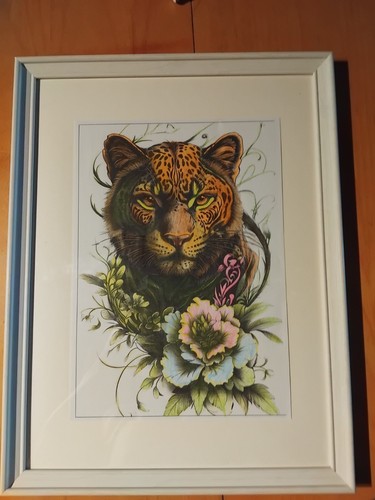 Bild handgemahlt mit led - bild,