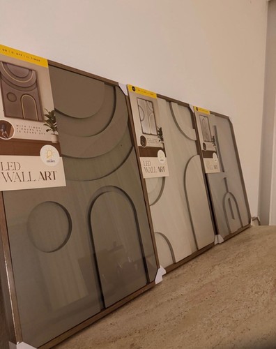 Led bild mit holzrahmen - led,