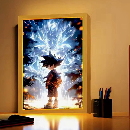 Led wandbild anime son goku - led,