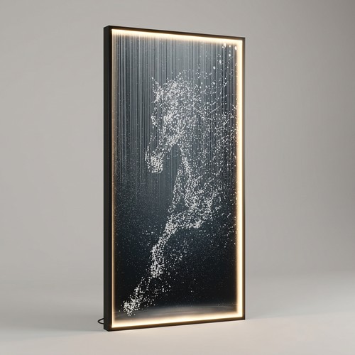 Led wandbild pferd 100x50 - led,