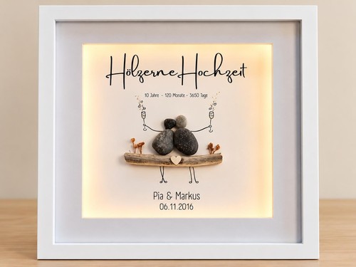 Steinbild geschenk hölzerne - steinbild,