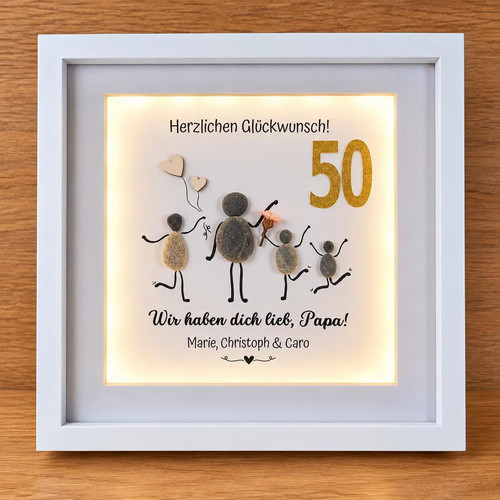 Steinbild geschenk papa - steinbild,