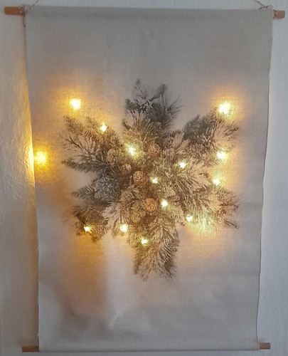 Led wandbild schneeflocke - led,